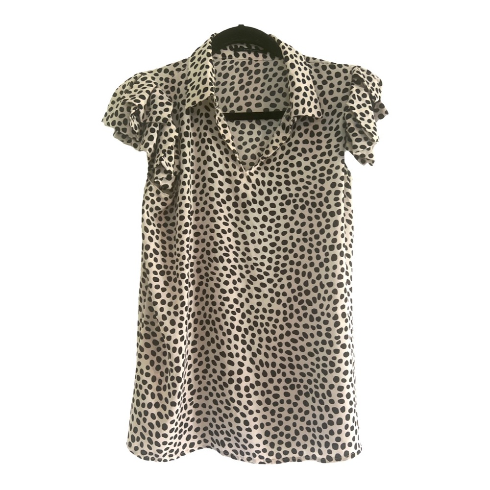 TAHARI SPOTTED BLOUSE